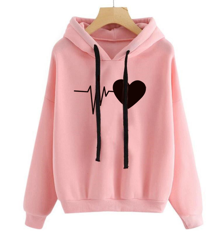 Daisy Prescott | Heart Print Burgundy Hoodie