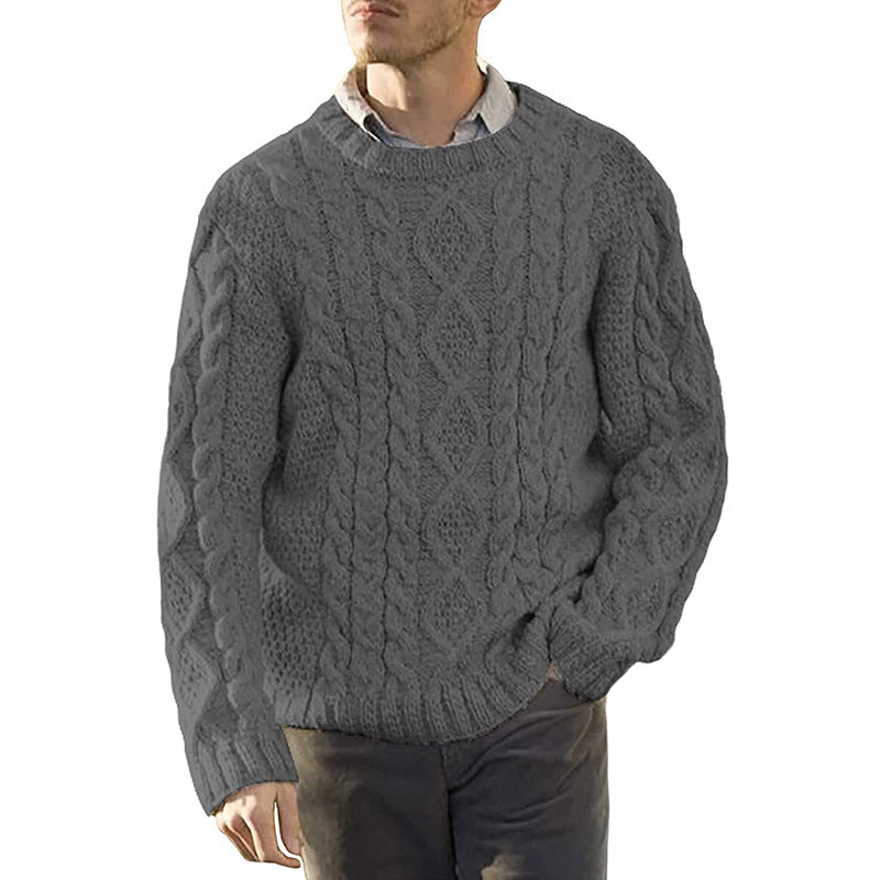 Lachlan Ferguson | Cable-Knit Crew Neck Sweater for Men