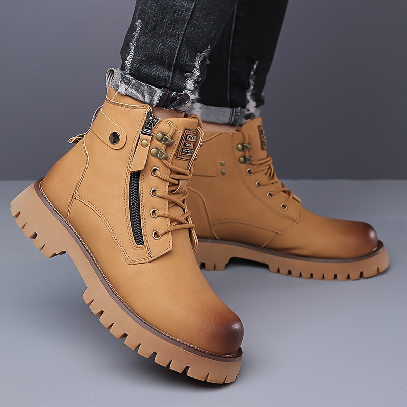 Duncan Ferris | Rugged Black Leather Combat Boots