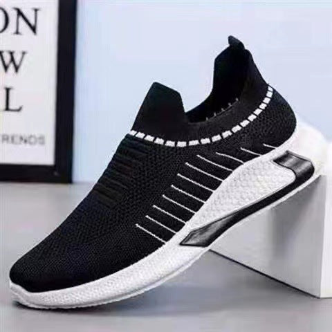 Duncan Everly | Mesh Slip-On Sneakers With Striped Detail