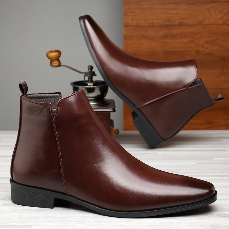 Ellis Pembroke | Leather Chelsea Boots With Pointed Toe