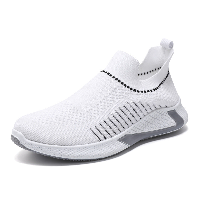 Duncan Everly | Mesh Slip-On Sneakers With Striped Detail