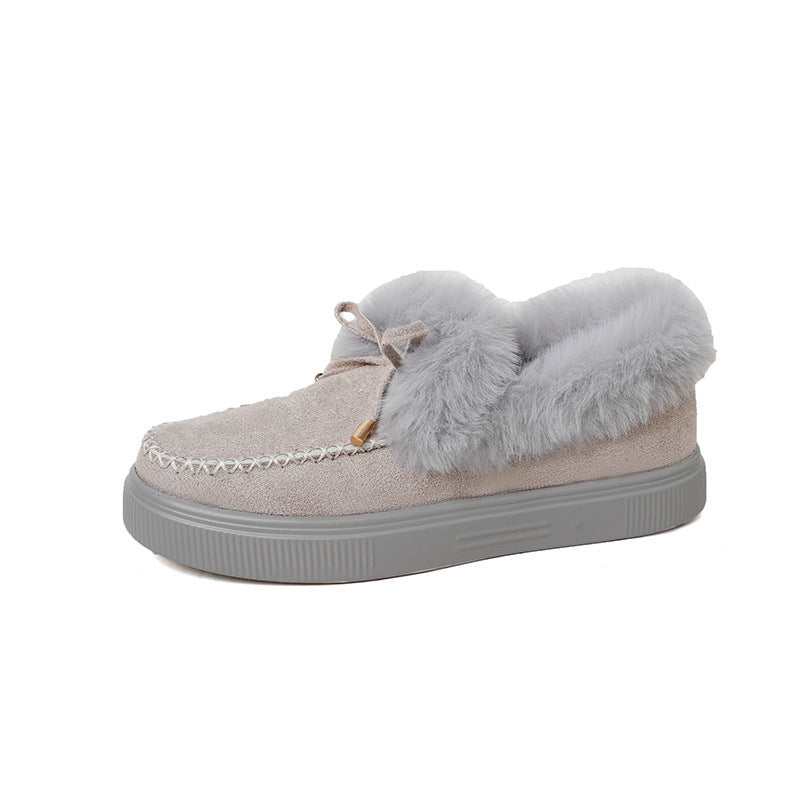 Isobel Barrett | Fluffy Faux Fur Moccasin Slippers