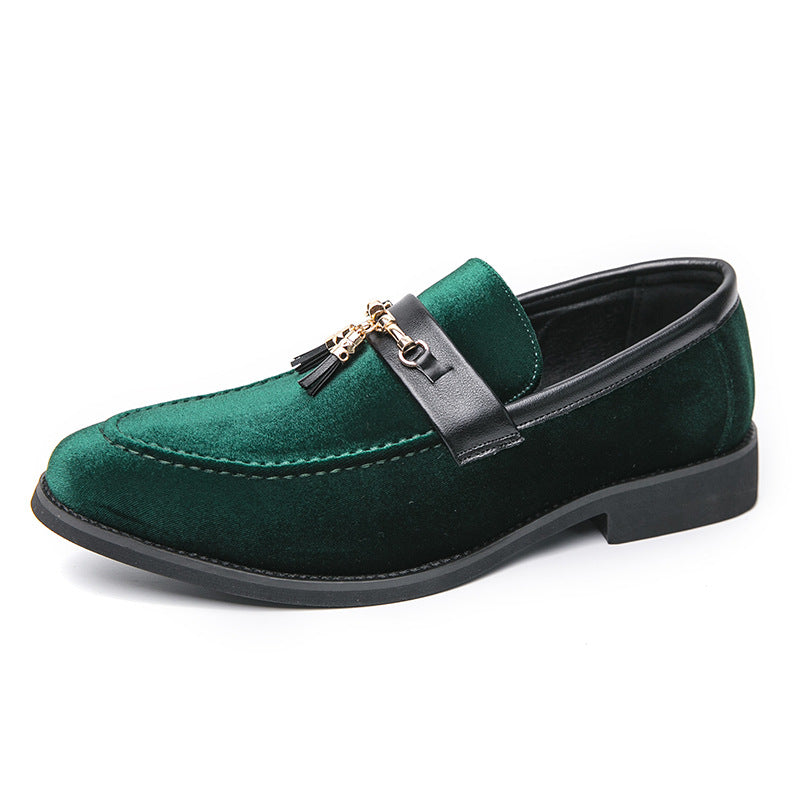 Percy Danvers | Suede Tassel Loafers With Gold Buckle