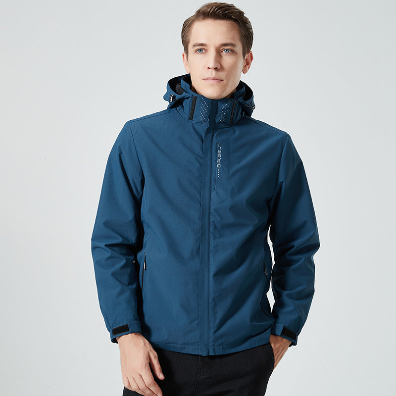 Jonathan Pembridge | Hooded Navy Mens Jacket