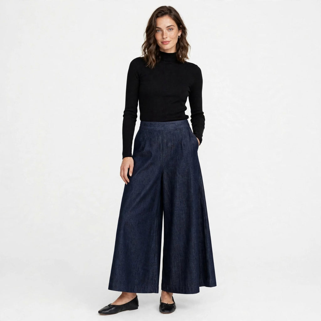 Daphne Winslow | Wide-Leg Denim Trousers with High Waist