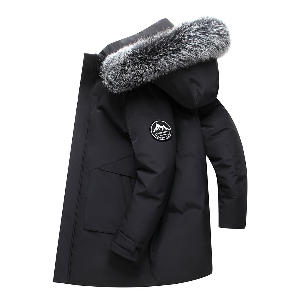 Roderick Blackthorn | Fur-Trim Mid-Length Mens Coat