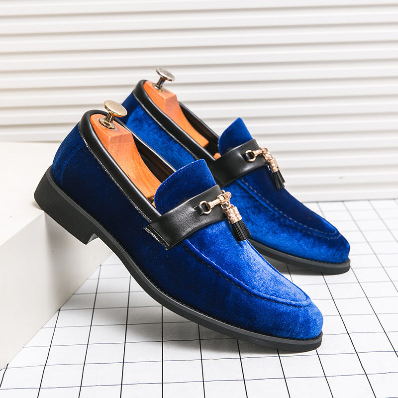 Percy Danvers | Suede Tassel Loafers With Gold Buckle