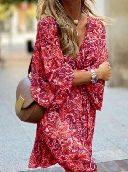 Rowena Colebrook | Paisley Print Bell Sleeve Wrap Dress