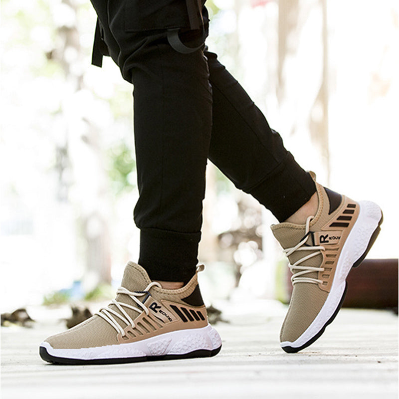 Duncan Ellery | White Mesh Sports Sneakers For Men