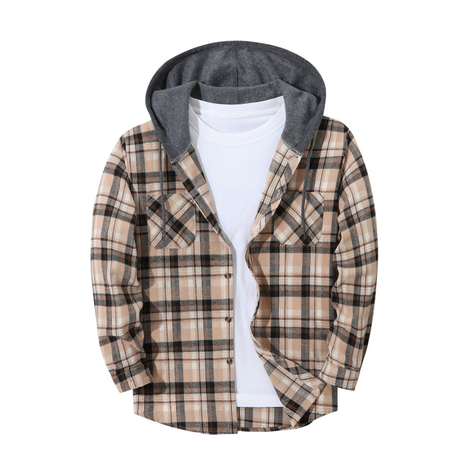 Rhys Calloway | Plaid Flannel Hooded Mens Jacket