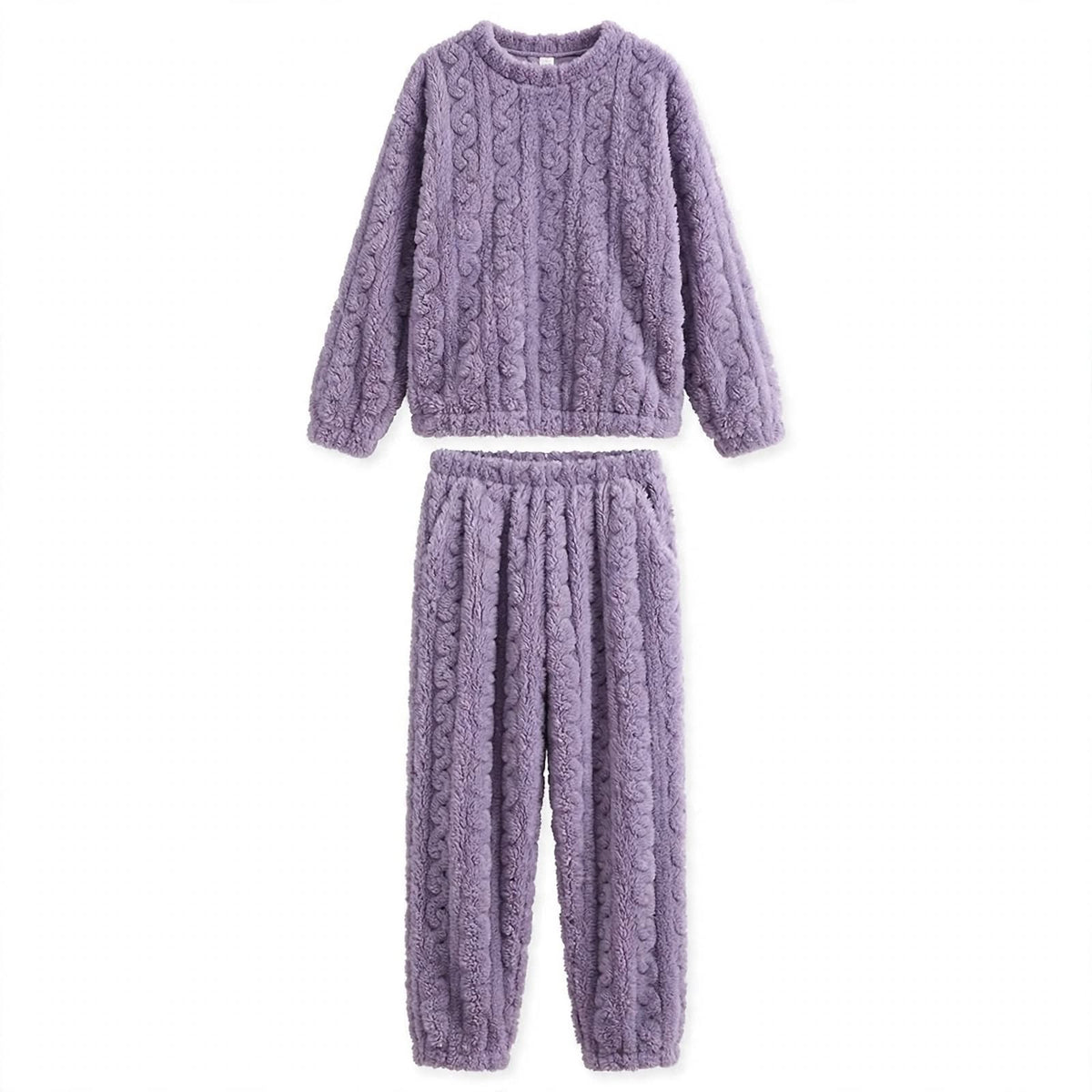Millicent Harrison | Zip-Front Fleece Pajama Set For Women