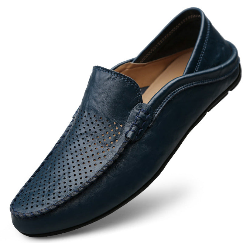Graham Pemberton | Perforated Leather Driving Loafers