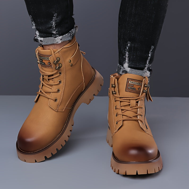 Duncan Ferris | Rugged Black Leather Combat Boots