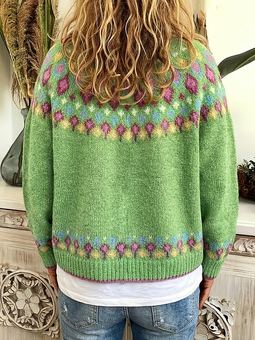 Rhiannon Williams | Nordic Patterned Knit Cardigan