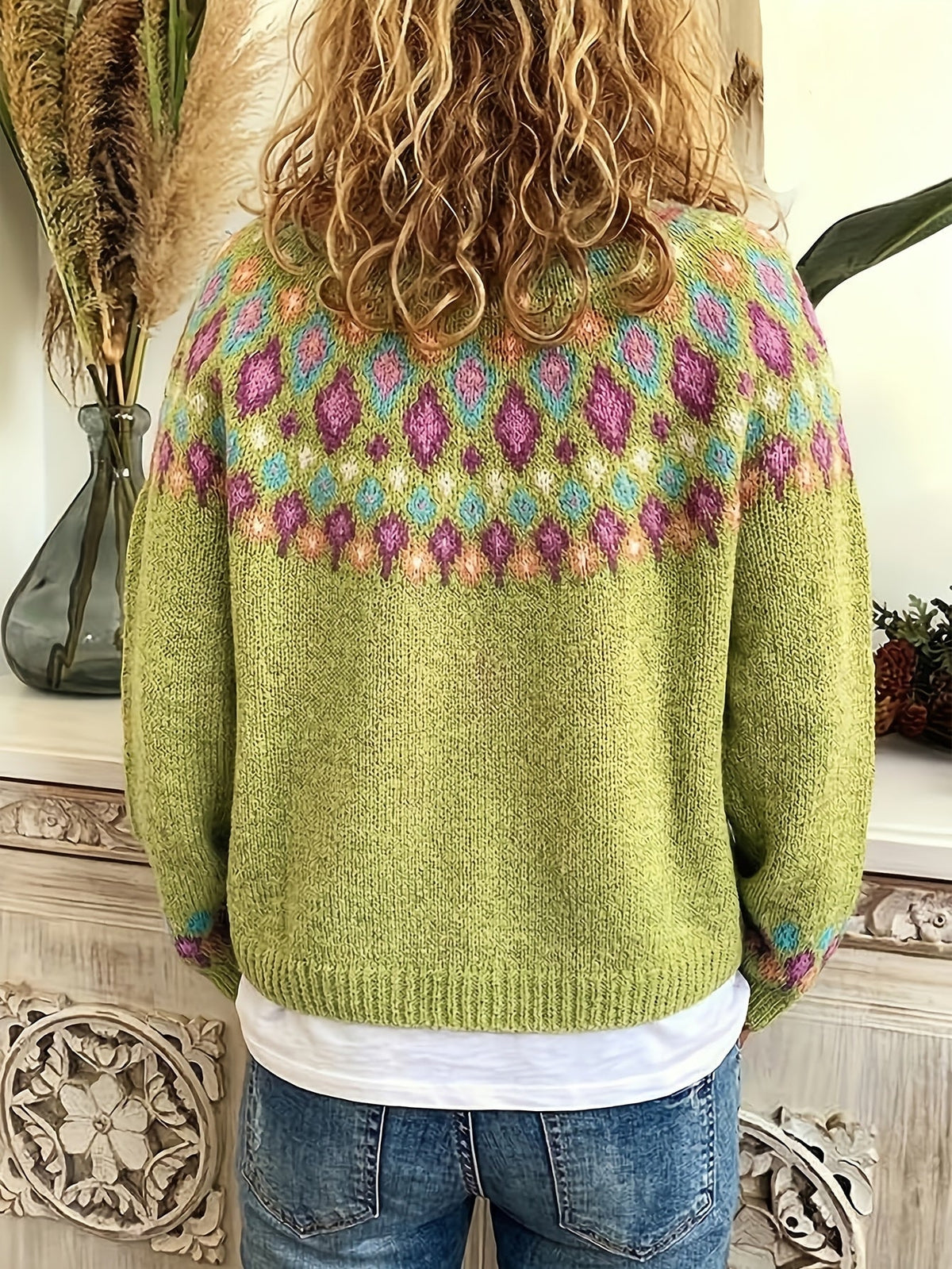 Rhiannon Williams | Nordic Patterned Knit Cardigan