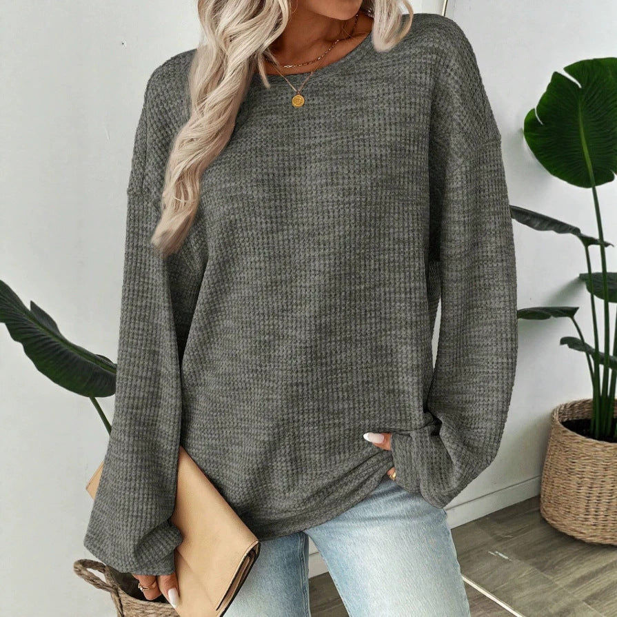 Emma Walker | Round Neck Patchwork Knit Sweater