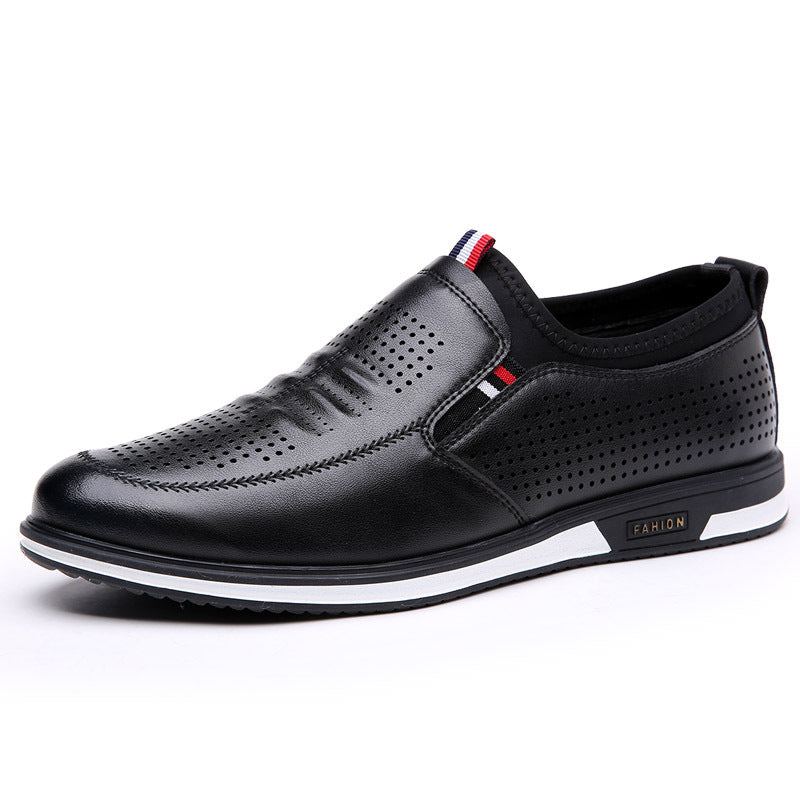 Henry Blackwell | Black Leather Slip-On Loafers