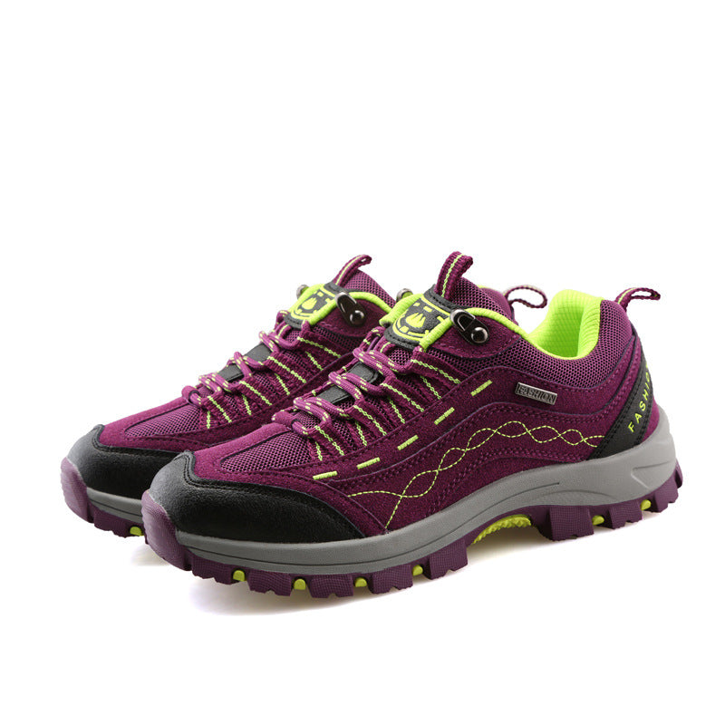Octavia Stanhope | Suede Outdoor Trainers With Pink Detailing