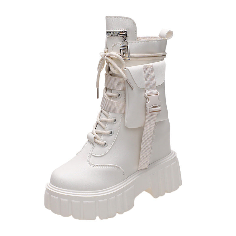 Nadia Winstanley | Lace-Up Platform Mid-Calf Boots