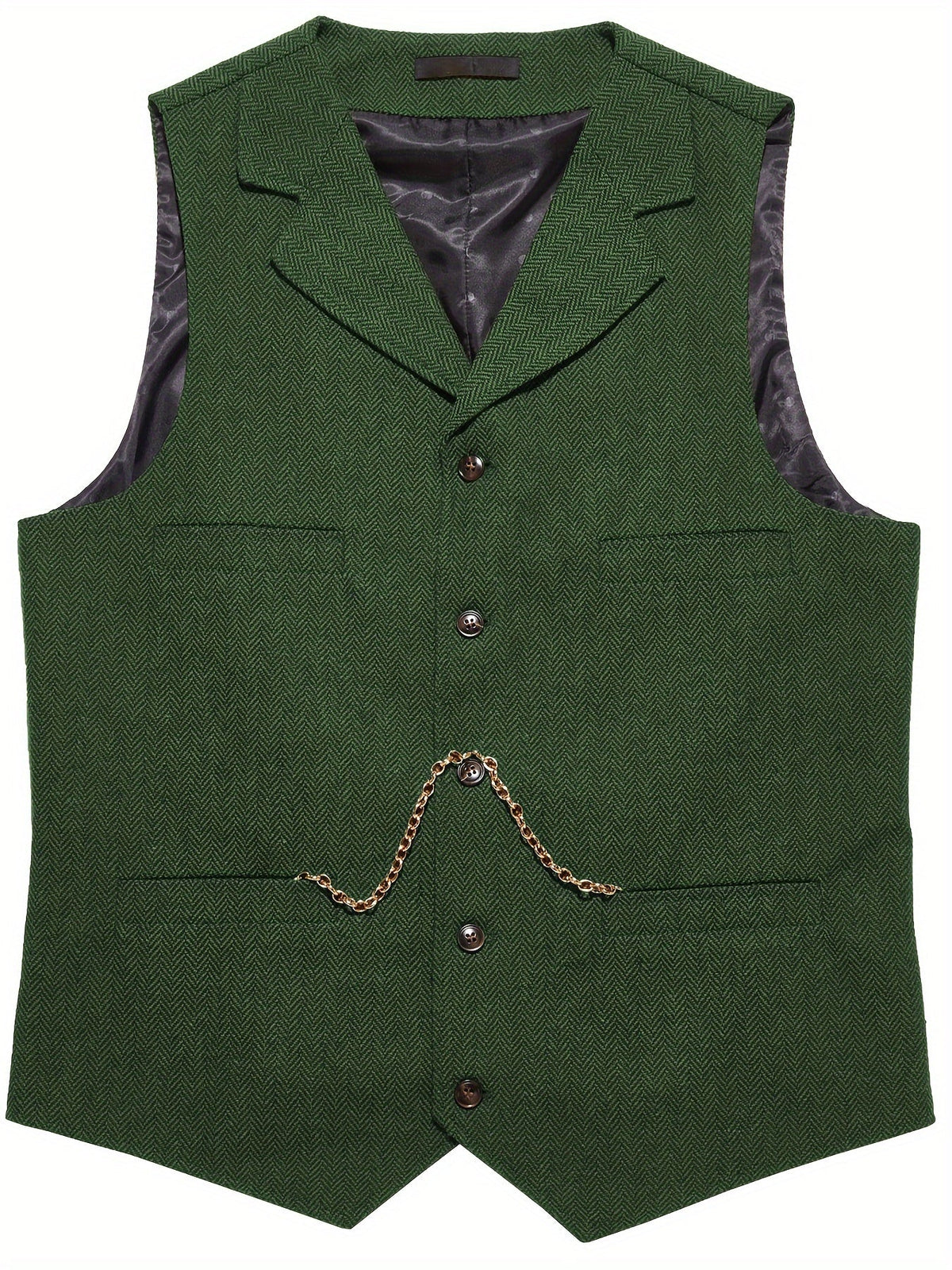 Tobias Sterling | Herringbone Wool Waistcoat for Men