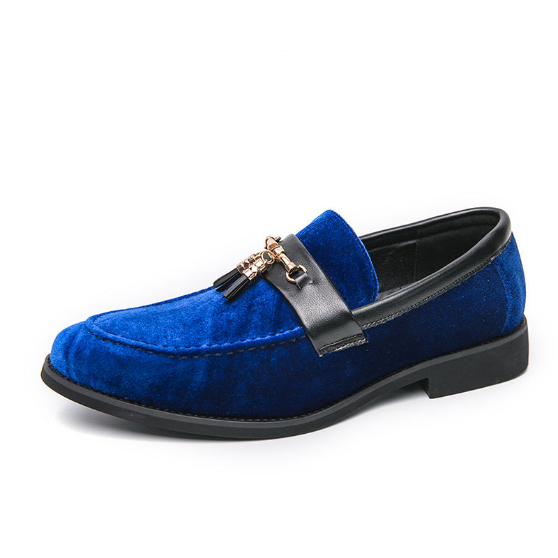Percy Danvers | Suede Tassel Loafers With Gold Buckle