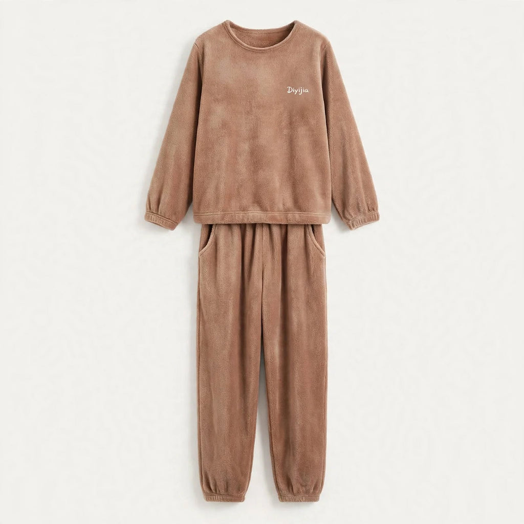 Freya Sutcliffe | Soft Fleece Pajama Set With Long Sleeves