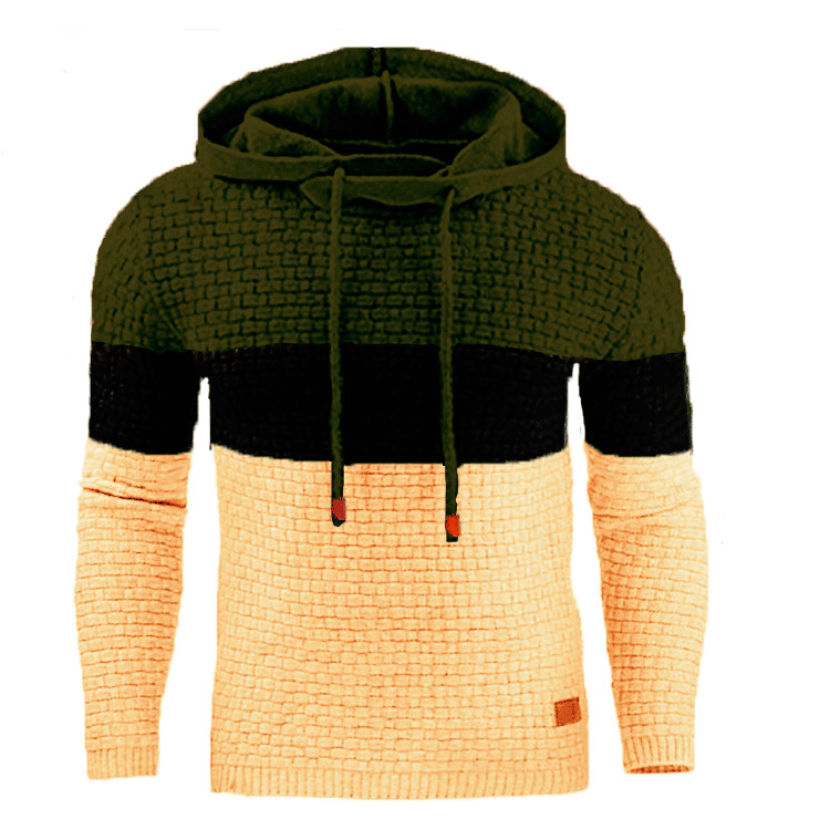 Callum Bracewell | Colour-Block Jacquard Knit Hoodie