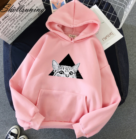 Freya Marsden | Cat Print Hoodie For Women