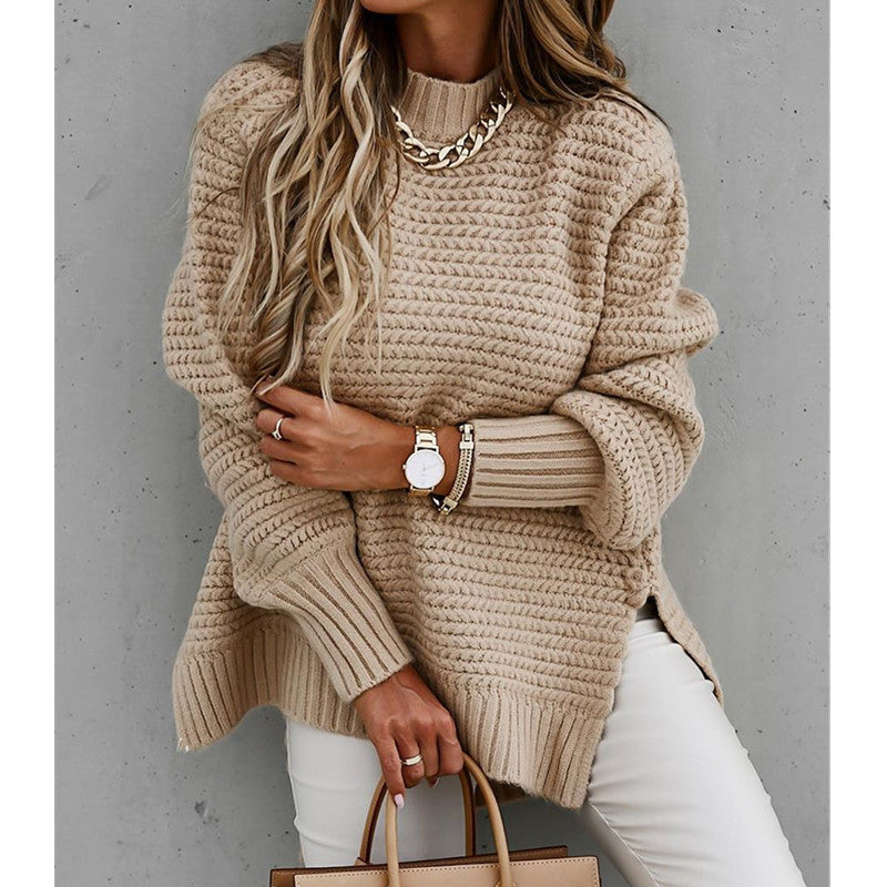 Rosie Baker | Chunky Knit Side-Slit Jumper