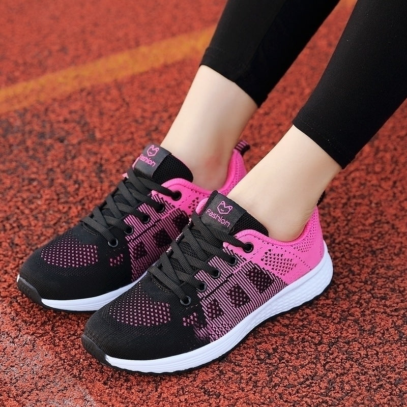 Poppy Ainsley | Breathable Mesh Sneakers With Lace-Up Detail