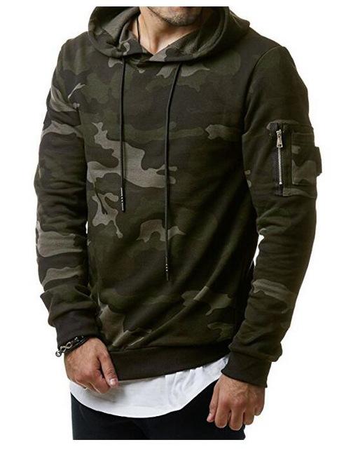 Callum Merchant | Camouflage Hoodie With Zip Sleeve Pocket