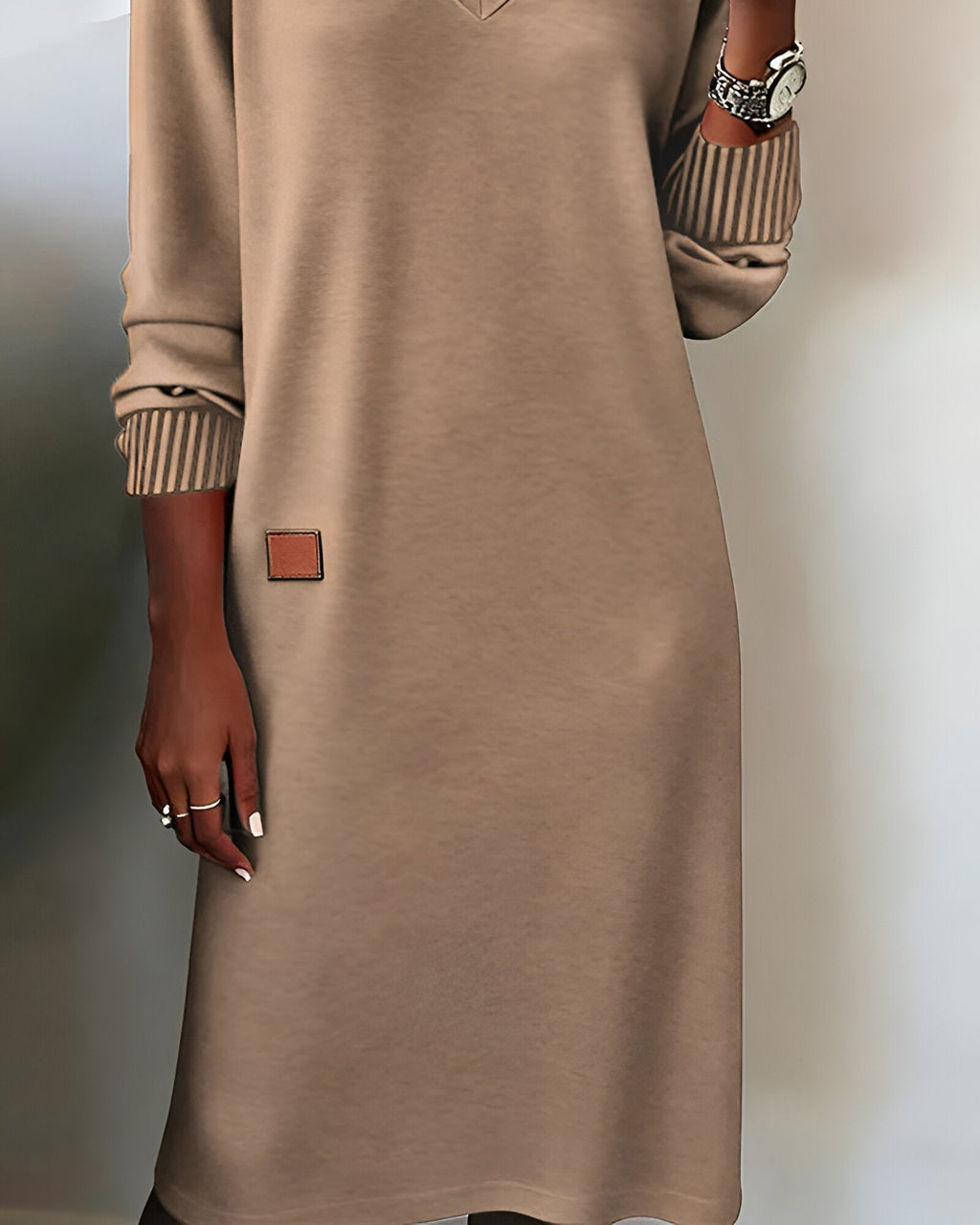 Tamsin Fairbrother | Oversized V-Neck Knit Dress
