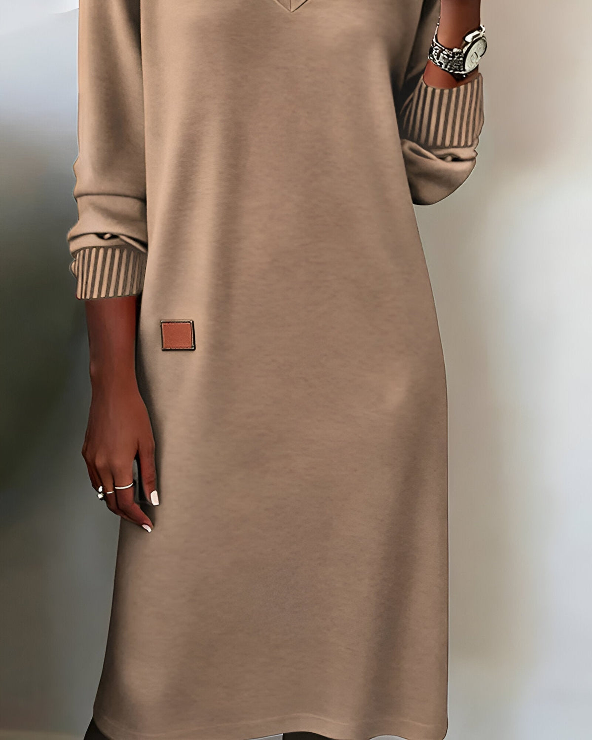 Tamsin Fairbrother | Oversized V-Neck Knit Dress
