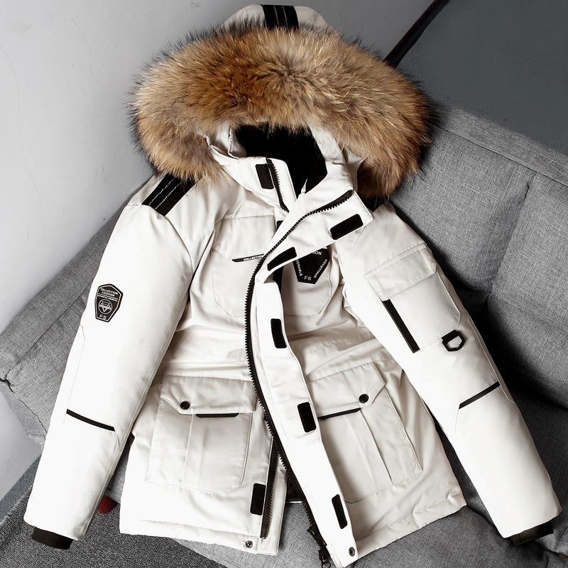 Rupert Thompson | Fur Hood Padded Down Jacket for Men
