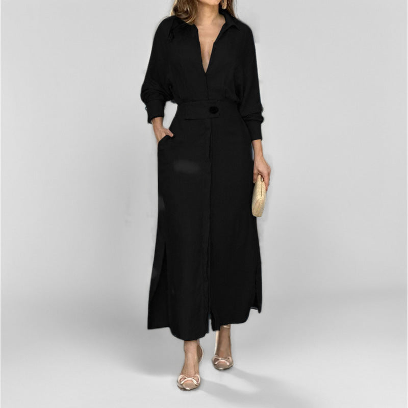 Imogen Barrowclough | Linen Maxi Dress With Tie-Waist Belt