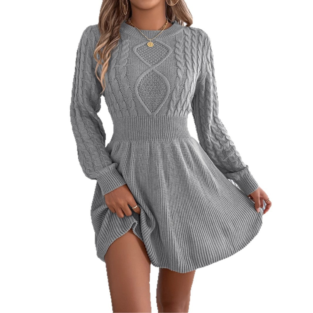 Edith Thomas | Cable Knit Fit-and-Flare Sweater Dress