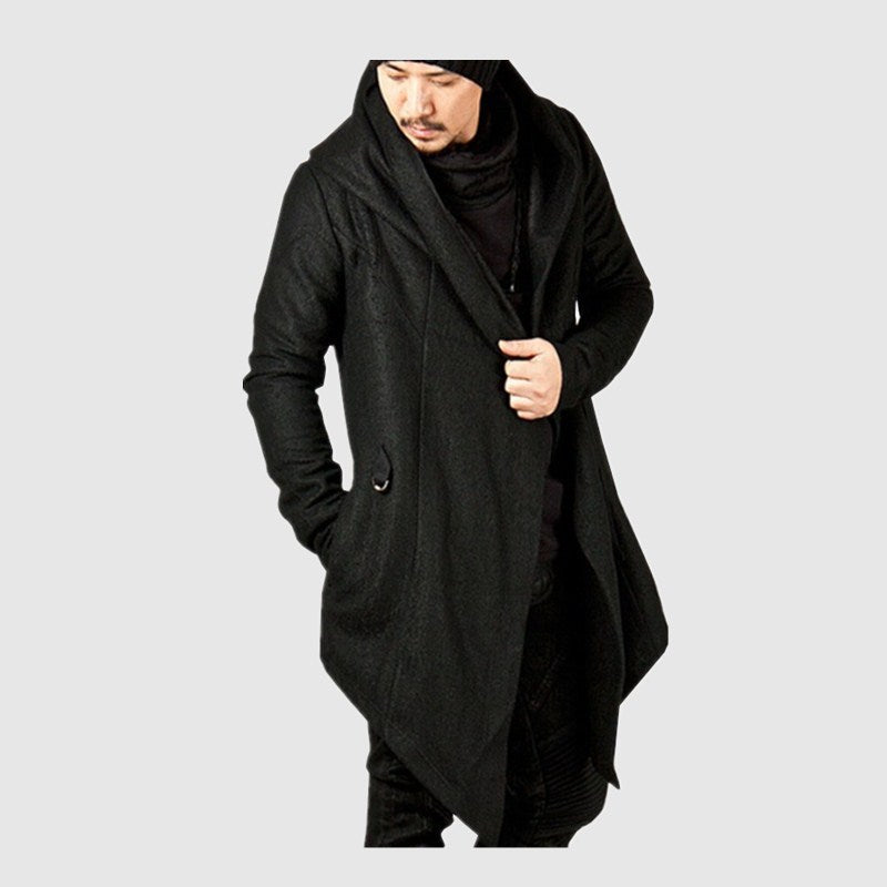 Lionel Fitzwilliam | Marled Knit Mens Jacket with Asymmetric Hem