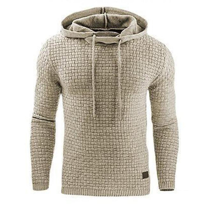 Jasper Coldwell | Textured Knit Hoodie With Drawstring Hood