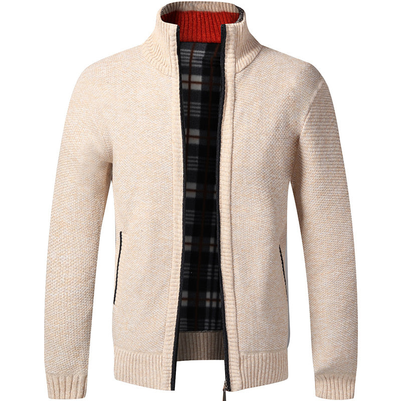 Nathaniel Grant | Fleece-Lined Zip Sweater With Stand Collar