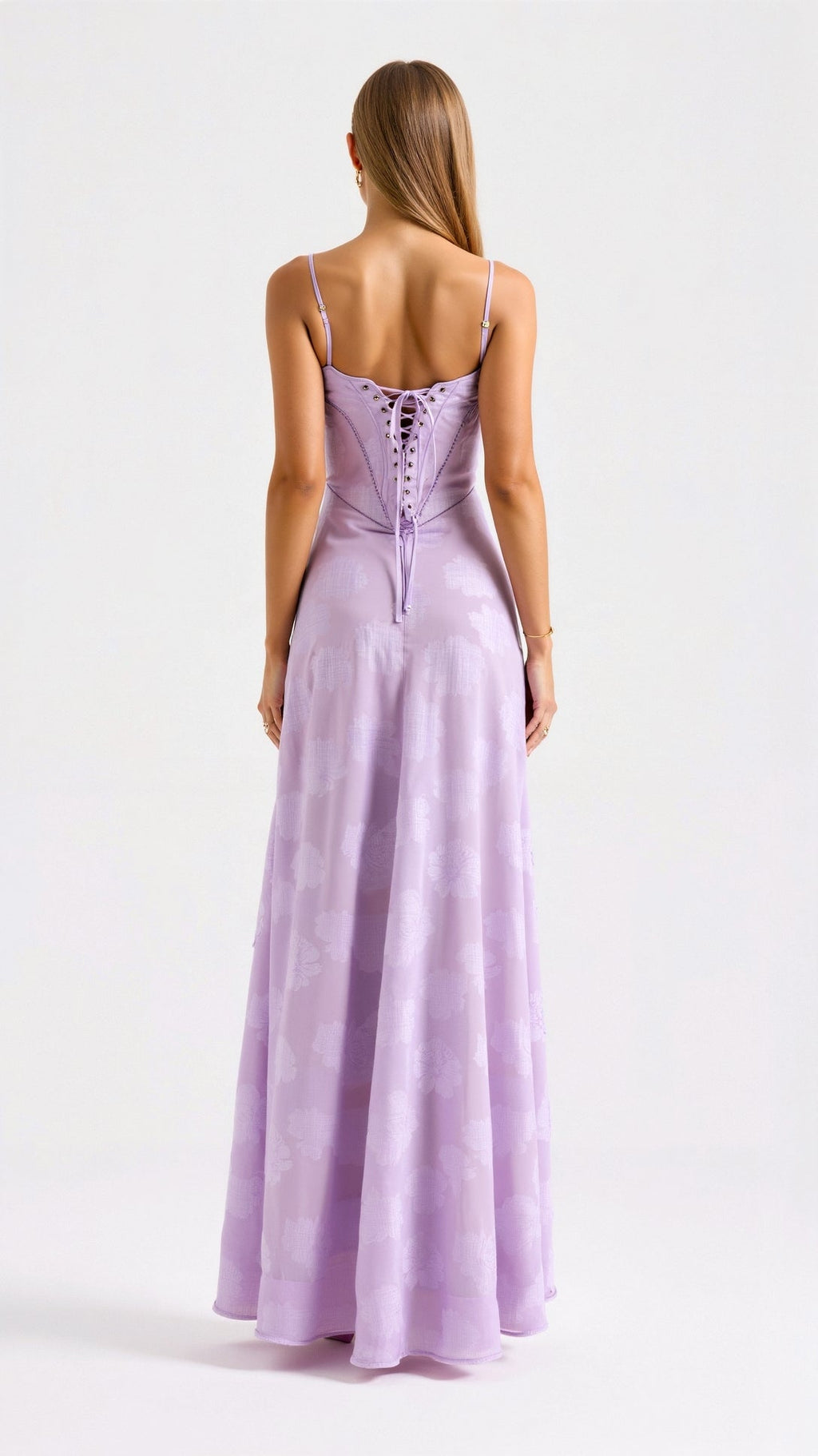 Daphne Kingsley | White Floral Jacquard Maxi Dress