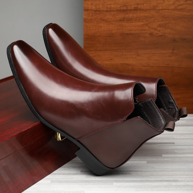 Ellis Pembroke | Leather Chelsea Boots With Pointed Toe