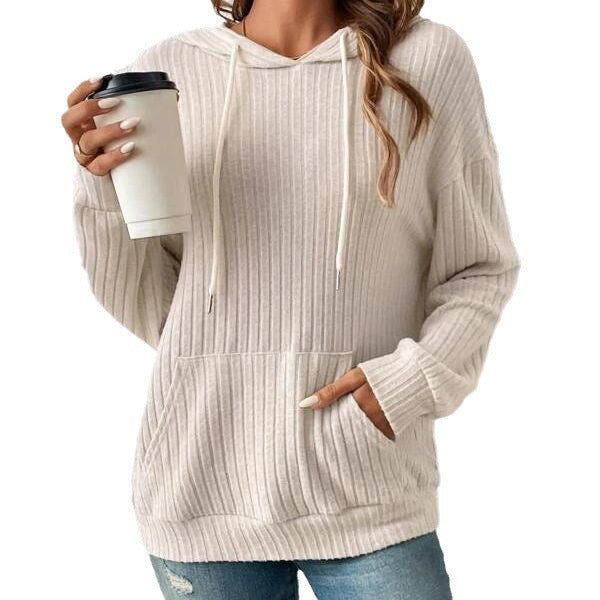 Georgina Pike | Sage Green Ribbed Knit Hoodie For Women