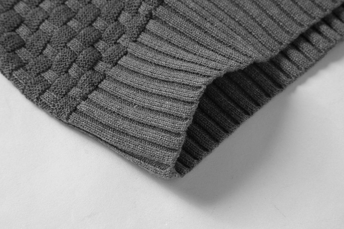 Jasper Coldwell | Textured Knit Hoodie With Drawstring Hood