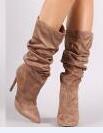 Florence Kingsley | Slouchy Suede Pointed-Toe Heeled Boots