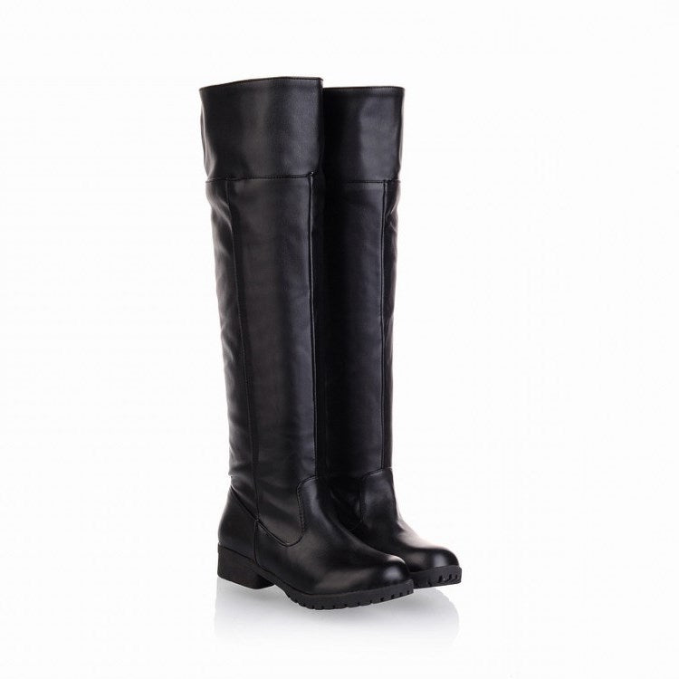 Clara Whitfield | Over-The-Knee Square Heel Riding Boots