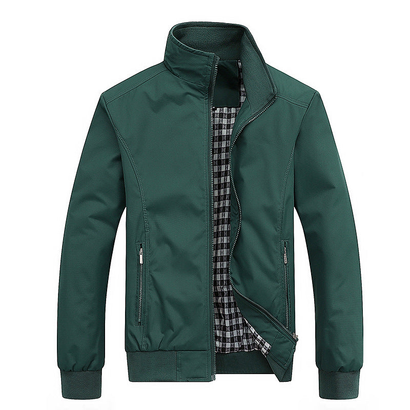 Lachlan Ferris | Olive Green Mens Jacket With Zip Front