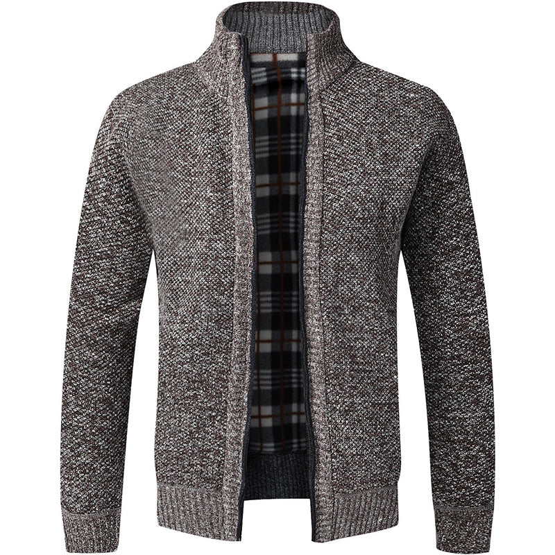 Nathaniel Grant | Fleece-Lined Zip Sweater With Stand Collar