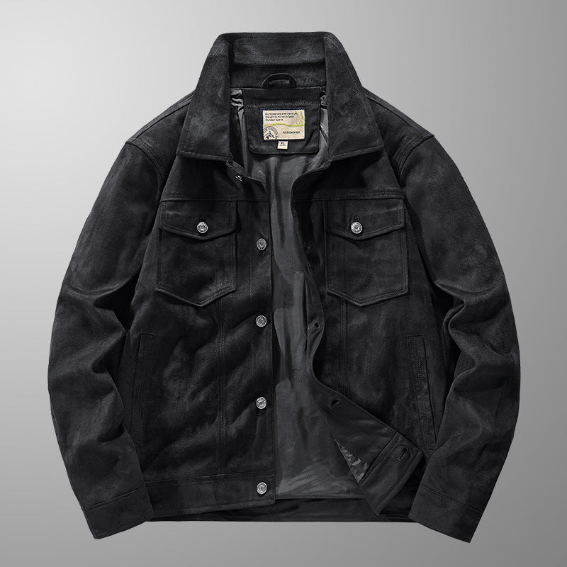 Clive Whitmore | Suede Mens Jacket With Button Chest Pockets