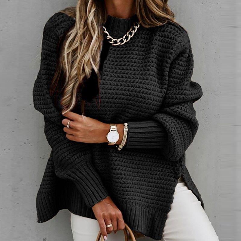 Rosie Baker | Chunky Knit Side-Slit Jumper